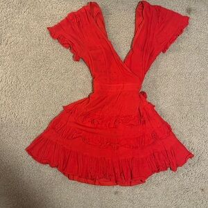 Red game day dress